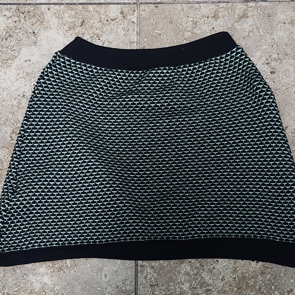 Zara Black and Green knit Skirt